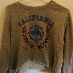 light cropped sweatshirt